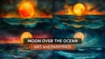 Moon over the Ocean, Digital art